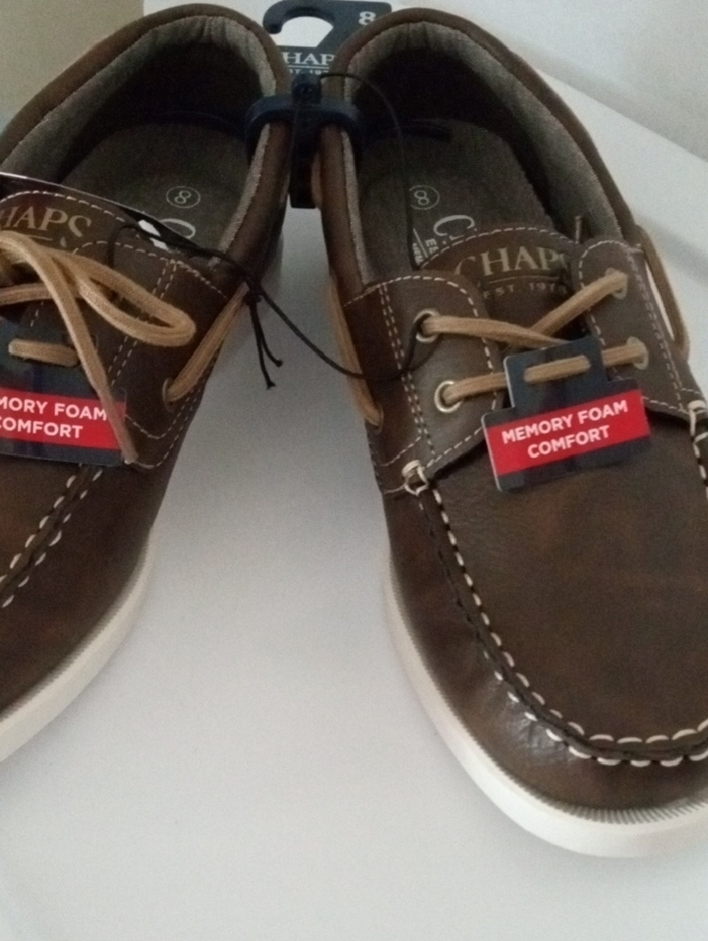 NWT Chaps Men’s Durable and Flexible Lace Shoes with Memory Foam Size 8 - Picture 11 of 14